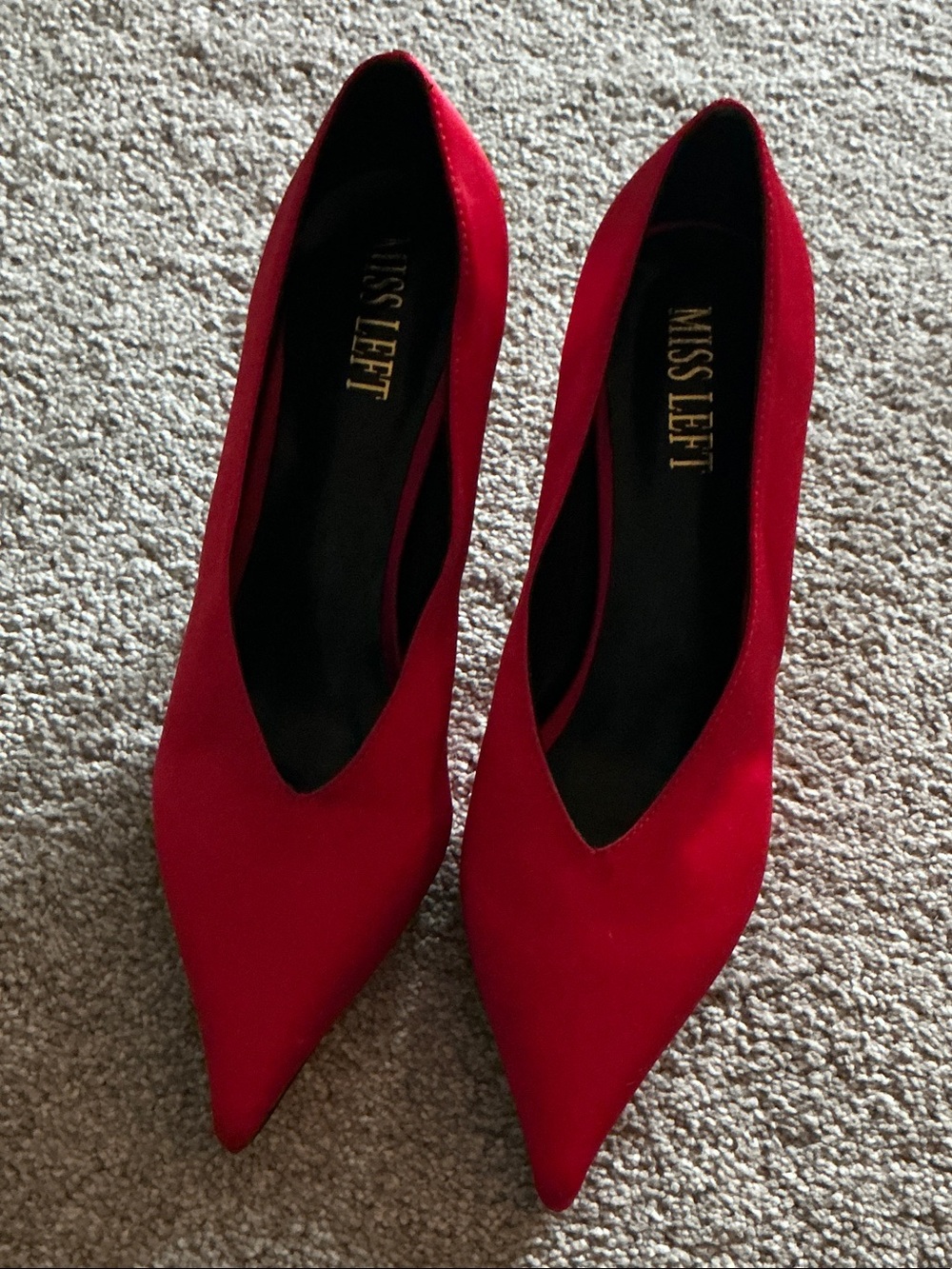 Miss Left Red Pointed-Toe Women's Pumps
